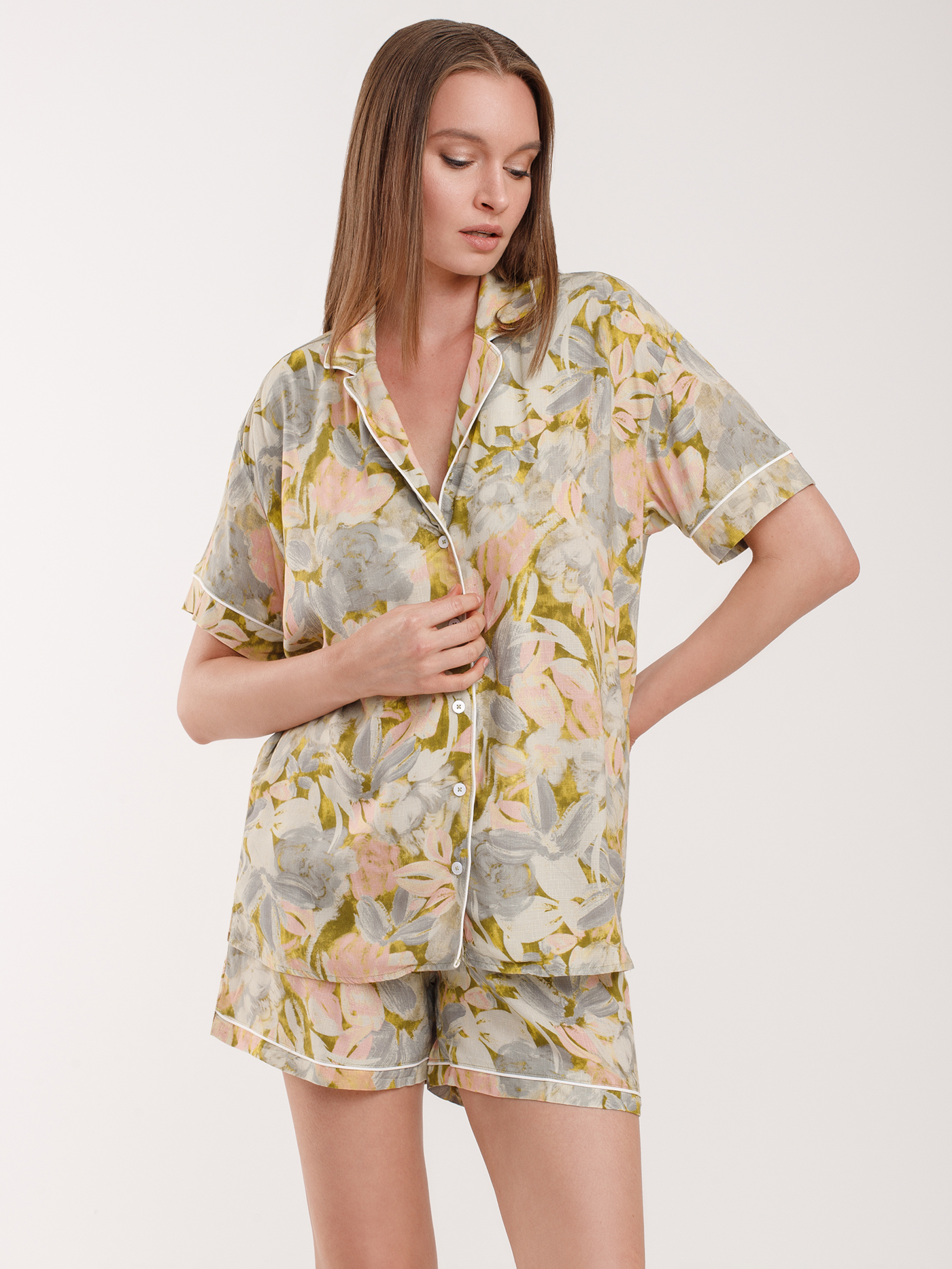 Пижама рубашка / шорты