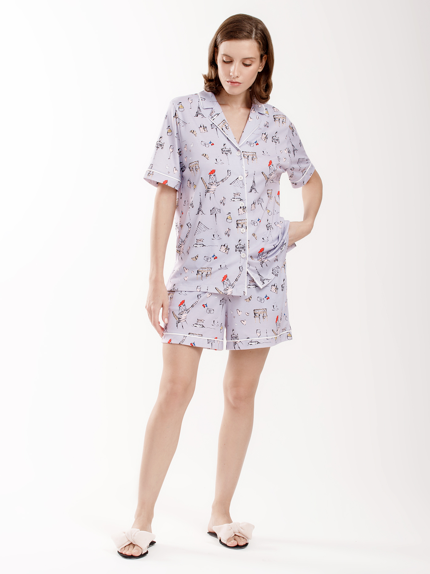 Пижама рубашка / шорты